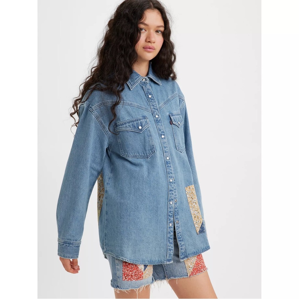 LEVI’S Dorsey XL Western Shirt M - Picture 2 of 9